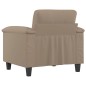 vidaXL Sillón de tela de microfibra gris taupé 60 cm vidaXL Sillón de tela de microfibra gris taupé 60 cm