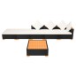 vidaXL Set muebles de jardín 6 piezas y cojines ratán sintético negro vidaXL Set muebles de jardín 6 piezas y cojines ratán sintético negro