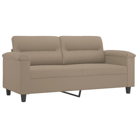 vidaXL Sofá de 2 plazas de tela microfibra gris taupe 140 cm