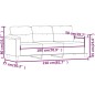 vidaXL Sofá de 3 plazas de tela de microfibra gris claro 180 cm vidaXL Sofá de 3 plazas de tela de microfibra gris claro 180 cm