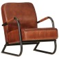 vidaXL Sillón de cuero auténtico marrón vidaXL Sillón de cuero auténtico marrón