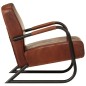 vidaXL Sillón de cuero auténtico marrón vidaXL Sillón de cuero auténtico marrón