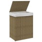 vidaXL Cesto para la ropa sucia con tapa ratán sintético 46x33x60 cm vidaXL Cesto para la ropa sucia con tapa ratán sintético 46x33x60 cm