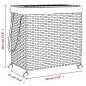 vidaXL Cesto para ropa sucia con ruedas ratán gris 60x35x60,5 cm vidaXL Cesto para ropa sucia con ruedas ratán gris 60x35x60,5 cm