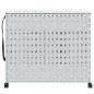 vidaXL Cesto para ropa sucia con ruedas ratán blanco 66x35x60 cm