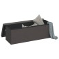 vidaXL Banco de almacenaje plegable de lino sintético gris oscuro vidaXL Banco de almacenaje plegable de lino sintético gris oscuro