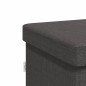 vidaXL Banco de almacenaje plegable de lino sintético gris oscuro vidaXL Banco de almacenaje plegable de lino sintético gris oscuro