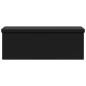 vidaXL Banco de almacenaje plegable de PVC negro vidaXL Banco de almacenaje plegable de PVC negro
