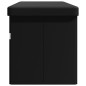 vidaXL Banco de almacenaje plegable de PVC negro vidaXL Banco de almacenaje plegable de PVC negro