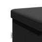 vidaXL Banco de almacenaje plegable de PVC negro vidaXL Banco de almacenaje plegable de PVC negro