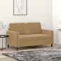 vidaXL Sofá de 2 plazas terciopelo marrón 120 cm vidaXL Sofá de 2 plazas terciopelo marrón 120 cm