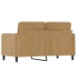 vidaXL Sofá de 2 plazas terciopelo marrón 120 cm vidaXL Sofá de 2 plazas terciopelo marrón 120 cm