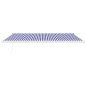 vidaXL Toldo retráctil aluminio y tela azul y blanco 5x3 m