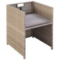 vidaXL Sillas de jardín con cojines 2 unidades ratán sintético beige vidaXL Sillas de jardín con cojines 2 unidades ratán sintético beige