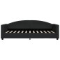 vidaXL Sofá cama con colchón tela negro 90x200 cm vidaXL Sofá cama con colchón tela negro 90x200 cm