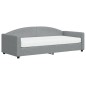 vidaXL Sofá cama con colchón tela gris claro 90x200 cm vidaXL Sofá cama con colchón tela gris claro 90x200 cm