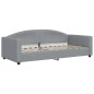 vidaXL Sofá cama con colchón tela gris claro 90x200 cm vidaXL Sofá cama con colchón tela gris claro 90x200 cm