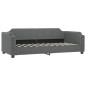 vidaXL Sofá cama con colchón tela gris oscuro 90x200 cm