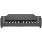 vidaXL Sofá cama con colchón tela gris oscuro 90x200 cm