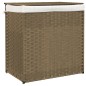 vidaXL Cesto de ropa sucia con 2 secciones ratán sintético 53x35x57 cm vidaXL Cesto de ropa sucia con 2 secciones ratán sintético 53x35x57 cm