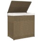 vidaXL Cesto de ropa sucia con 2 secciones ratán sintético 53x35x57 cm vidaXL Cesto de ropa sucia con 2 secciones ratán sintético 53x35x57 cm