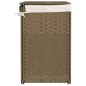 vidaXL Cesto de ropa sucia con 2 secciones ratán sintético 53x35x57 cm vidaXL Cesto de ropa sucia con 2 secciones ratán sintético 53x35x57 cm