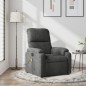 vidaXL Sillón reclinable de masaje tela de microfibra gris oscuro vidaXL Sillón reclinable de masaje tela de microfibra gris oscuro