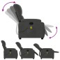 vidaXL Sillón reclinable de masaje tela de microfibra gris oscuro vidaXL Sillón reclinable de masaje tela de microfibra gris oscuro