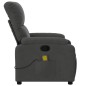 vidaXL Sillón reclinable de masaje tela de microfibra gris oscuro vidaXL Sillón reclinable de masaje tela de microfibra gris oscuro