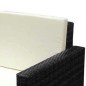 vidaXL Set muebles de jardín 2 piezas y cojines ratán sintético negro vidaXL Set muebles de jardín 2 piezas y cojines ratán sintético negro