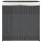 vidaXL Cesto de ropa sucia 2 secciones ratán sintético gris 53x35x57cm vidaXL Cesto de ropa sucia 2 secciones ratán sintético gris 53x35x57cm