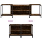 vidaXL Mueble de TV madera de ingeniería roble ahumado 153x37x50 cm
