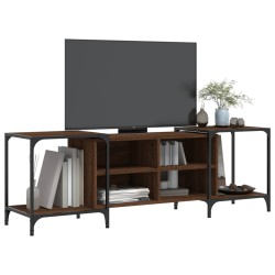 vidaXL Mueble de TV madera de ingeniería marrón roble 153x37x50 cm
