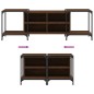 vidaXL Mueble de TV madera de ingeniería marrón roble 153x37x50 cm
