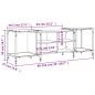 vidaXL Mueble de TV madera de ingeniería marrón roble 153x37x50 cm
