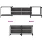 vidaXL Mueble de TV madera de ingeniería gris Sonoma 203x37x50 cm