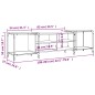 vidaXL Mueble de TV madera de ingeniería gris Sonoma 203x37x50 cm