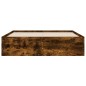 vidaXL Cama con cajones madera de ingeniería roble ahumado 120x200 cm