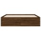 vidaXL Cama con cajones madera de ingeniería marrón roble 120x200 cm vidaXL Cama con cajones madera de ingeniería marrón roble 120x200 cm