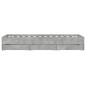 vidaXL Cama con cajones madera ingeniería gris hormigón 100x200 cm
