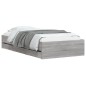 vidaXL Cama con cajones madera ingeniería gris Sonoma 100x200 cm vidaXL Cama con cajones madera ingeniería gris Sonoma 100x200 cm
