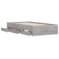vidaXL Cama con cajones madera ingeniería gris Sonoma 100x200 cm vidaXL Cama con cajones madera ingeniería gris Sonoma 100x200 cm