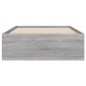 vidaXL Cama con cajones madera ingeniería gris Sonoma 100x200 cm vidaXL Cama con cajones madera ingeniería gris Sonoma 100x200 cm