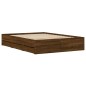 vidaXL Cama con cajones madera de ingeniería marrón roble 120x200 cm vidaXL Cama con cajones madera de ingeniería marrón roble 120x200 cm