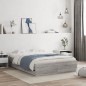 vidaXL Cama con cajones madera ingeniería gris Sonoma 120x190 cm vidaXL Cama con cajones madera ingeniería gris Sonoma 120x190 cm