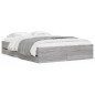 vidaXL Cama con cajones madera ingeniería gris Sonoma 120x190 cm vidaXL Cama con cajones madera ingeniería gris Sonoma 120x190 cm