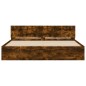 vidaXL Estructura de cama con cabecero roble ahumado 180x200 cm vidaXL Estructura de cama con cabecero roble ahumado 180x200 cm