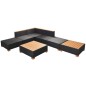 vidaXL Muebles de jardín y cojines 7 piezas ratán sintético negro vidaXL Muebles de jardín y cojines 7 piezas ratán sintético negro