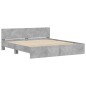 vidaXL Estructura de cama con cabecero gris hormigón 160x200 cm vidaXL Estructura de cama con cabecero gris hormigón 160x200 cm