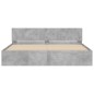 vidaXL Estructura de cama con cabecero gris hormigón 160x200 cm vidaXL Estructura de cama con cabecero gris hormigón 160x200 cm